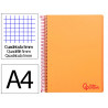 Cahier spirale liderpapel a4 micro wonder 240 pages 90g 5x5mm 4 trous 5 bandes couleurs orange