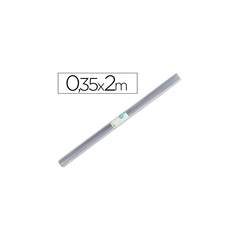 Couvre-livres liderpapel plastique transparent résistant 7/100e rouleau 0.35x2m