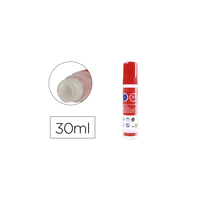 Colle stylo liderpapel liquide transparente avec embout applicateur papier et tissu collage propre précis 30ml