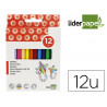 Crayon cire liderpapel 115mm résistant non salissant effaçable étui carton 12 unités