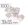 Étiquettes apli-agipa textiles perforées 224g cadres et lignes bleus 39x55mm boîte de 1000u