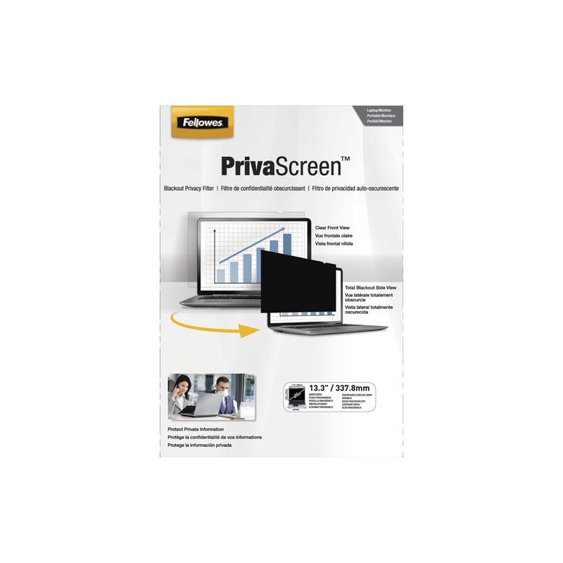 FELLOWES Filtre de confidentialité PrivaScreen 13,3'' (16/9) pour moniteur et ordi portables 4806801