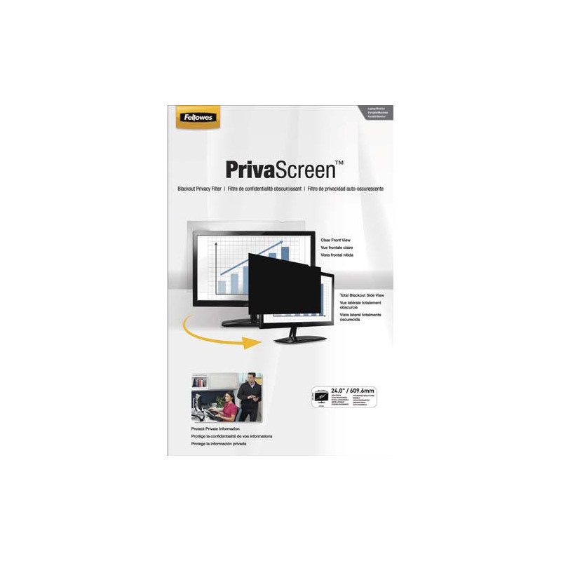 FELLOWES Filtre de confidentialité PrivaScreen 24'' (16/9) pour moniteurs et ordi portables 4801601