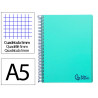 Cahier spirale liderpapel a5 micro wonder 240 pages 90g 5x5mm 6 trous 5 bandes couleurs vert clair