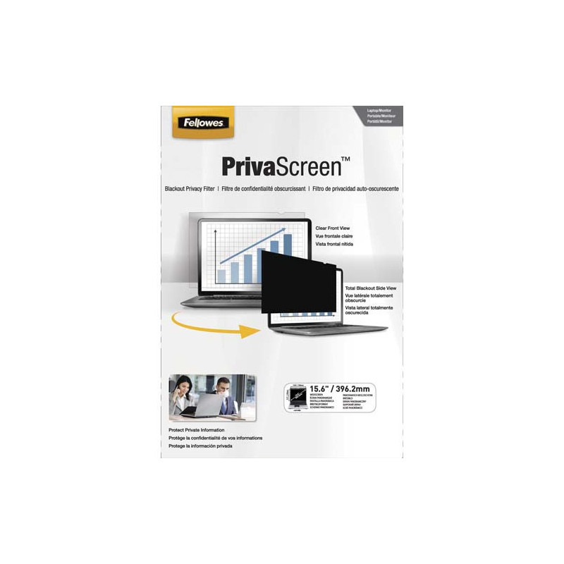 FELLOWES Filtre de confidentialité PrivaScreen 15,6'' (16/9) pour moniteurs et ordi portables 4802001