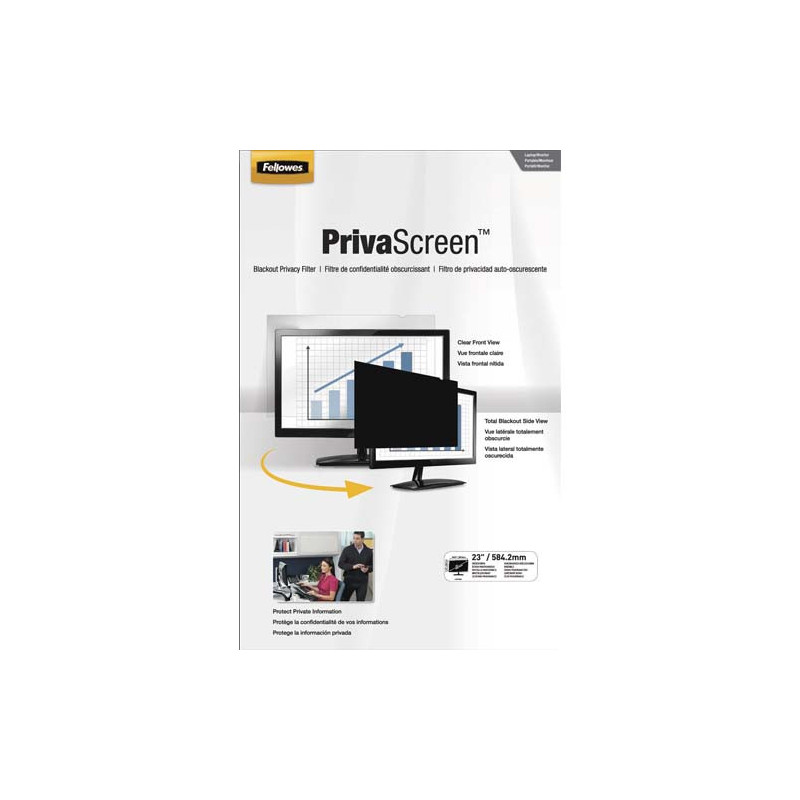 FELLOWES Filtre de confidentialité PrivaScreen 23'' (16/9) pour moniteurs et ordi portables 4807101