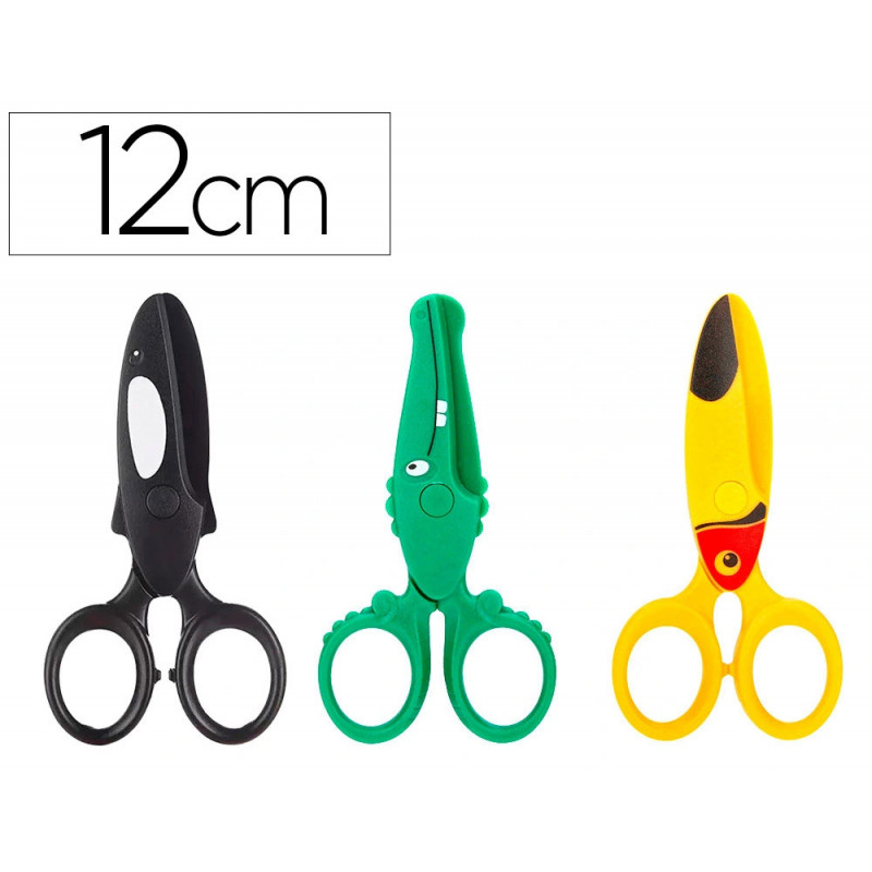 Ciseaux liderpapel 2-5ans lames plastiques bouts ronds ne coupent ni cheveux ni vetements longueur 12cm