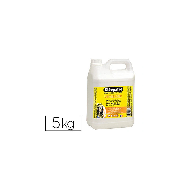 Vernis colle cléopâtre décorateur résiste à l'eau et rayures finition brillante 5l