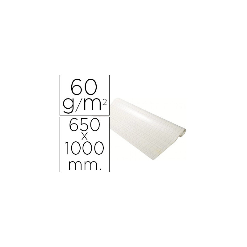 Recharge papier exacompta pour tableaux de conférence 65x100cm papier standard quadrillé 60g/m2 48 feuilles