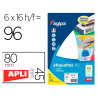 Étiquette adhésive apli agipa 80x45mm multiusage étui a5 96u