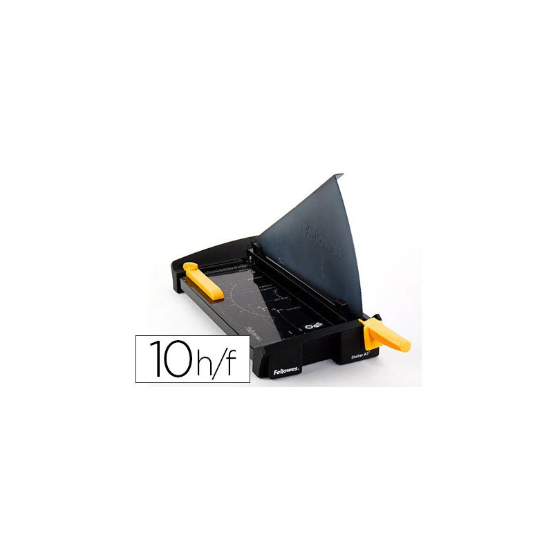 Cisaille fellowes stellar a4 capacité coupe 20f presse manuelle protection safecut coupe rabattable 127x374x603mm