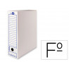 Boite a archives liderpapel carton recycle 340g/m2 dos 100mm 365x100x251mm coloris blanc