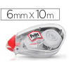 Correcteur pritt compact dévidoir ruban 6mmx10m 1 ligne application frontale réécriture immédiate protection embout