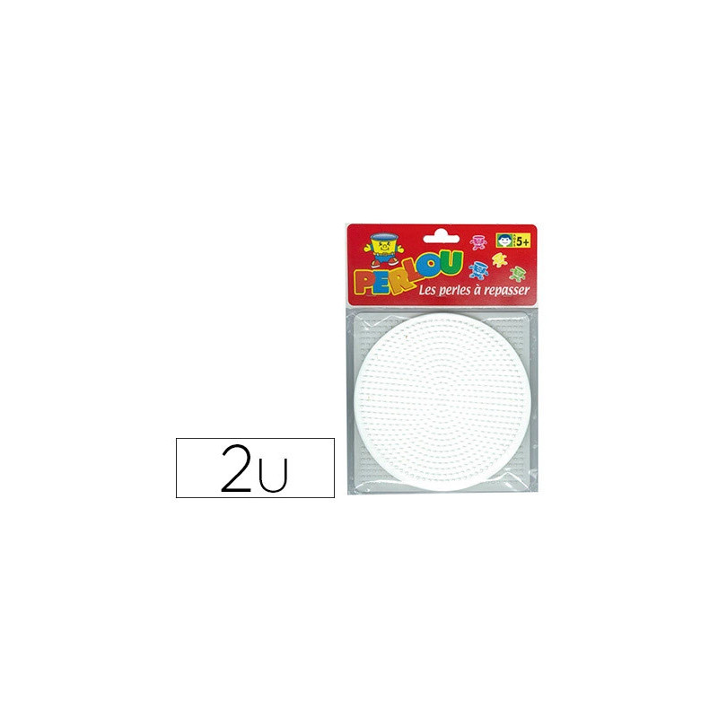 Plaque graine créative picots support perles à repasser 15cm rond/carré sachet 2 unités