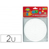 Plaque graine créative picots support perles à repasser 15cm rond/carré sachet 2 unités