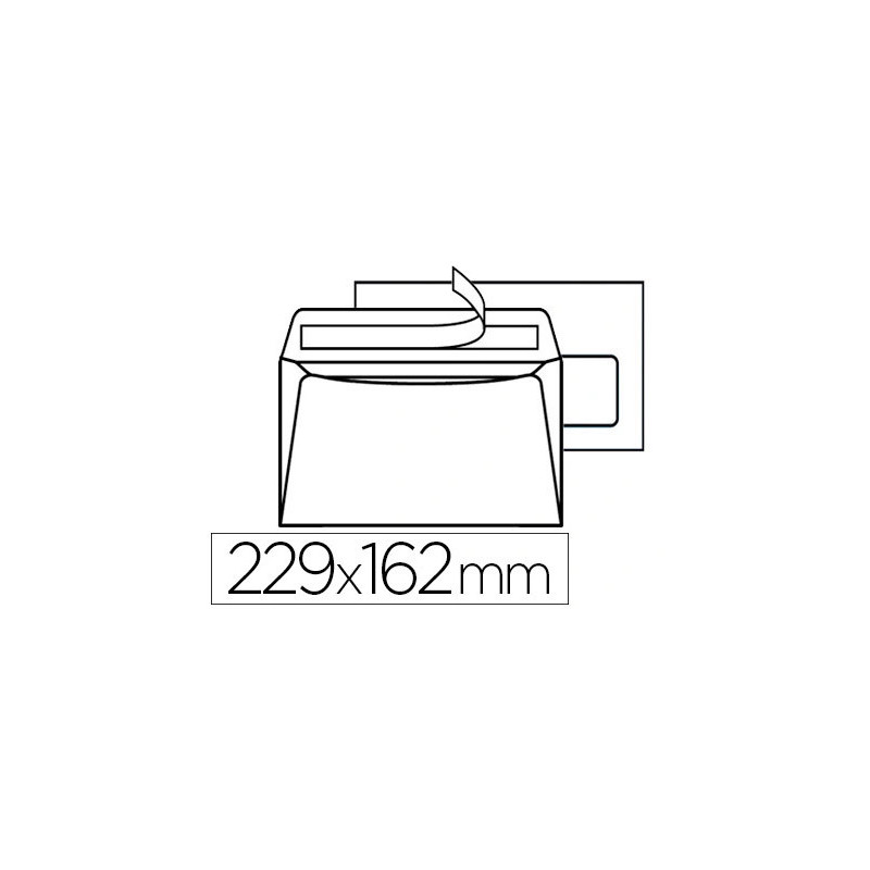 Enveloppe gpv c5 162x229mm 90g adhésive fermeture rapide sécurisée définitive fenêtre 45x100mm blanche boîte 500 unités
