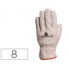 Gant tout fleur bovin deltaplus coupe américaine épaisseur 0.90/1.10mm coloris gris liseré rouge taille 8 paire