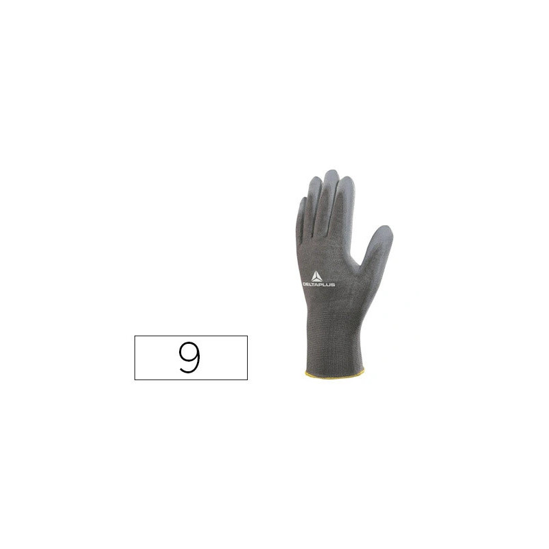 Gant tricot deltaplus polyester paume enduite polyuréthane jauge 13 taille 9 paire