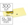 Bloc-notes post-it 653 51x38mm 100f/bloc repositionnables coloris jaune étui 3 blocs