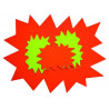 Étiquette affichage apli agipa éclaté effaçable 80x120mm carton fluo 780g assortiment jaune/orange lot 10 unités