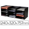 Module classement paperflow superposable armoire 15 cases 240x320x757mm coloris noir