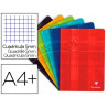 Cahier piqué clairefontaine a+ 24x32cm 48 pages 90g quadrillage 5mm coloris assortis