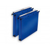 Dossier suspendu l'oblique polypro ultimate 5/10e tiroir entraxe 330mm h250mm fond 15 coloris bleu pack 10 unités