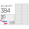 Pastille adhésive apli agipa diamètre 30mm permanente coloris blanc étui a5 384 unités