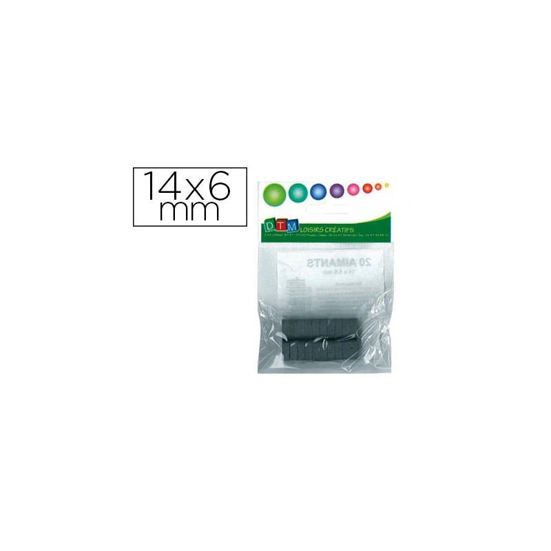 Aimant rond dtm 14x6mm sachet 20 unités