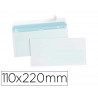 Enveloppe gpv économique vélin blanc 75g dl 110x220mm adhésive fenêtre 45x100mm paquet 50 unités