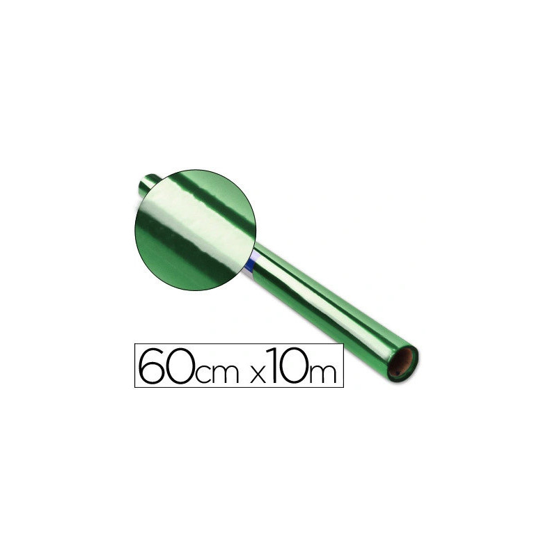 Papier cellophane liderpapel coloris vert rouleau 0.60x10m