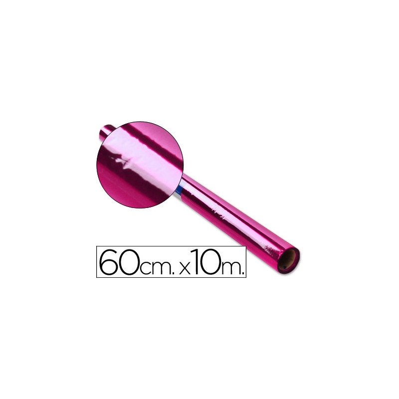 Papier cellophane liderpapel coloris rose rouleau 0.60x10m