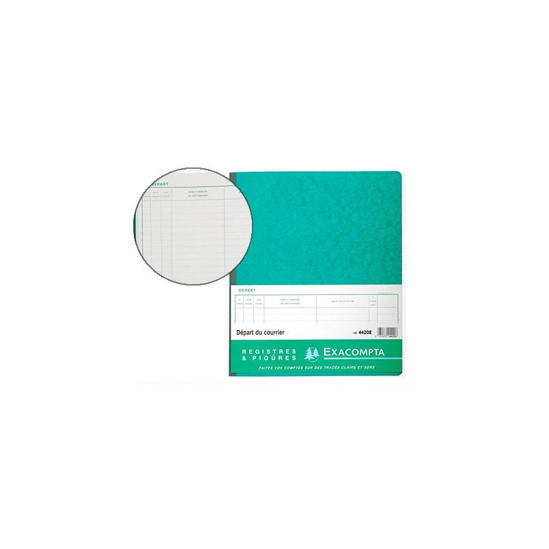 Registre piqué exacompta courrier départ 320x270mm 80 pages