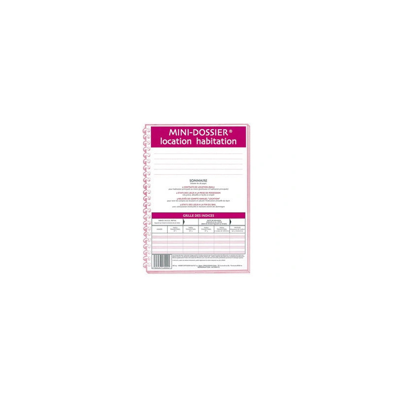 Contrat location habitation weber diffusion mini 28 pages 2 états lieux 3 relevés compte locataire indices 2 contrats