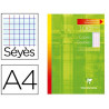 Copie double clairefontaine a4 210x297mm papier vélin velouté 100p 90g séyès non perforées étui verni