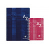 Répertoire clairefontaine reliure intégrale papier vélin velouté couverture lavable 170x220mm 180 pages 90g 5x5mm