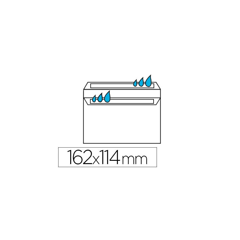 Enveloppe économique c6 114x162mm 80g autocollante coloris blanc boîte 500 unités