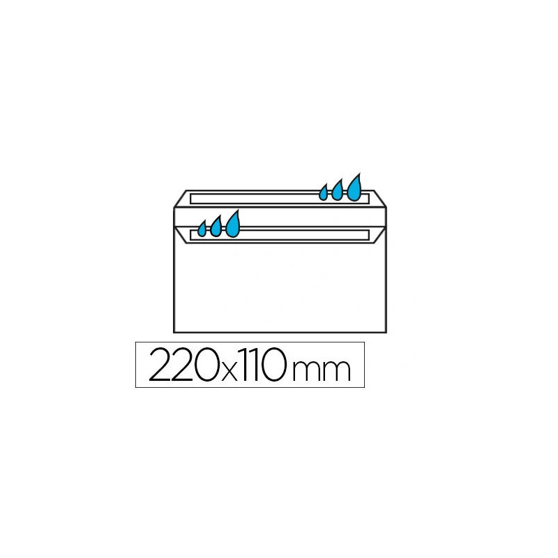 Enveloppe économique dl 110x220mm 80g autocollante coloris blanc boîte 500 unités