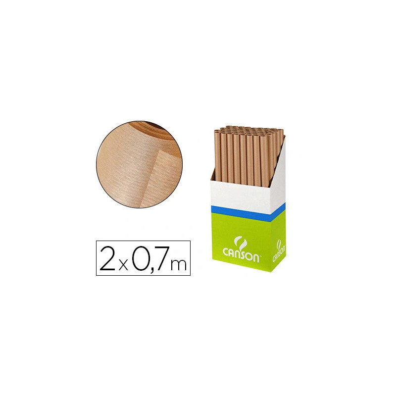 Papier kraft canson 60g/m2 coloris brun rouleau 0.7x3m