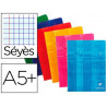 Cahier piqué clairefontaine papier vélin velouté couverture pelliculée a5+ 17x22cm 144 pages 90g séyès