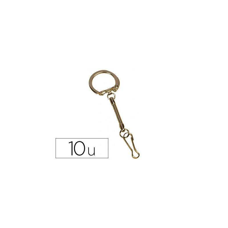 Porte-clés mousqueton sachet 10 unités