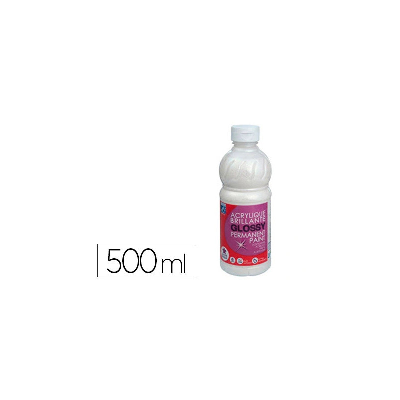 Peinture acrylique lefranc bourgeois glossy fluide brillante indélébile multi-supports finition pailletée flacon 500ml