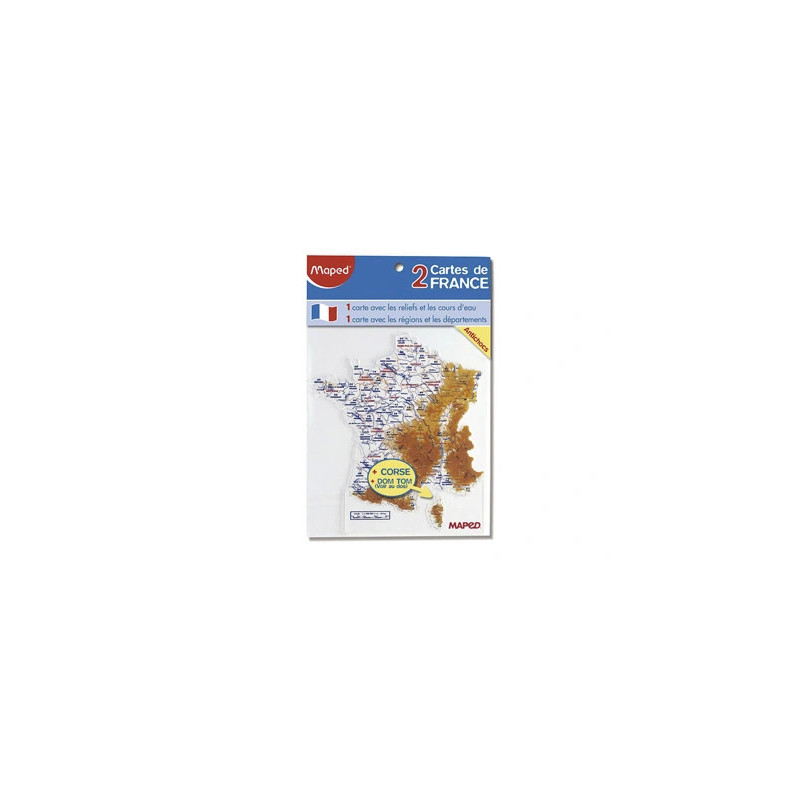 Carte géographique maped écolier hauteur 18cm