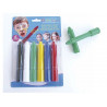 Stick maquillage oz international grim'tout système twist nettoyage eau savon coloris assortis lot 6 unités