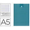 Bloc bureau conquerant sept éco agrafé en tête couverture semi envelopante rainurée a5 148x210mm 100f 56g 5x5 bleu