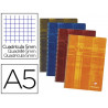 Cahier clairefontaine papier vélin velouté couverture pelliculée reliure intégrale a5 14,8x21cm 100 pages 90g 5x5mm