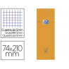 Bloc oxford shopping agrafé en tête 74x210mm 80f