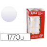 Gommette métallisée apli agipa ronde diamètre 20mm coloris argent rouleau 1770 unités