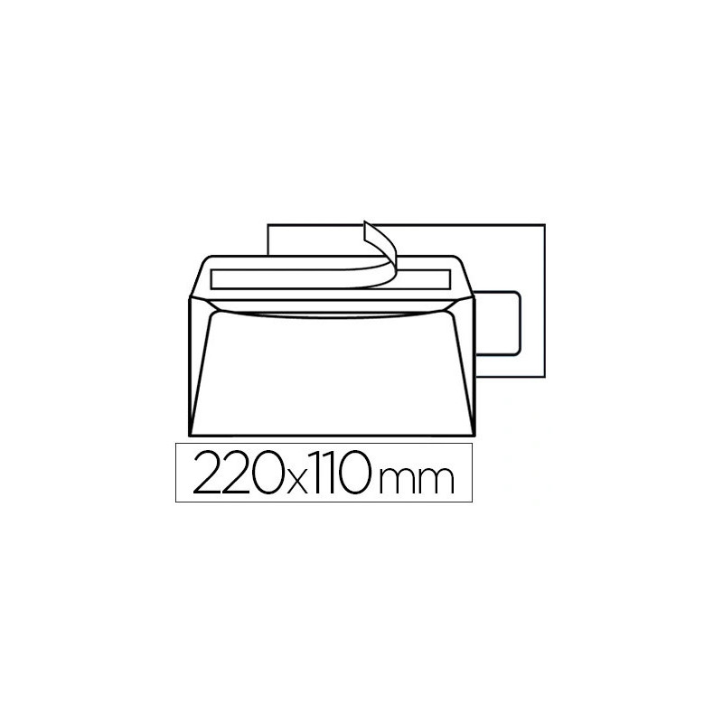 Enveloppe gpv green dl 110x220mm 75g adhésive fenêtre 35x100mm coloris blanc boîte 500 unités