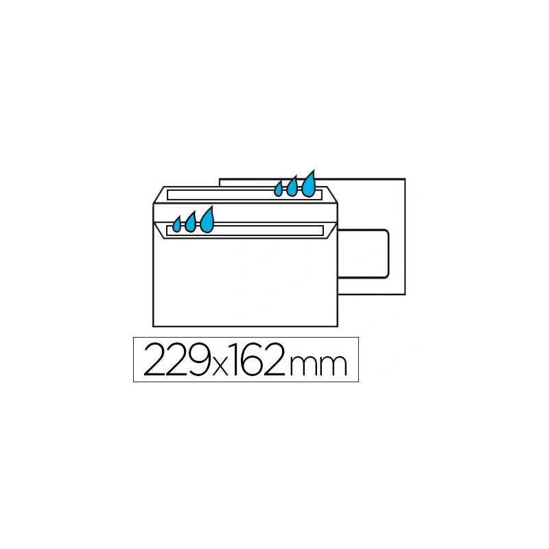 Enveloppe économique c5 162x229mm 80g autocollante fenêtre 45x100mm coloris blanc boîte 500 unités